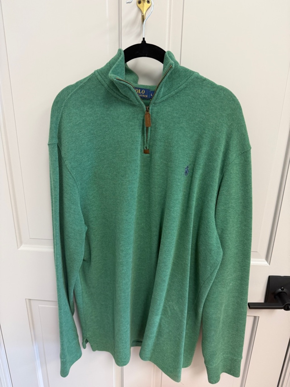 Polo by Ralph Lauren Green Quarter-Zip Pullover Sweater